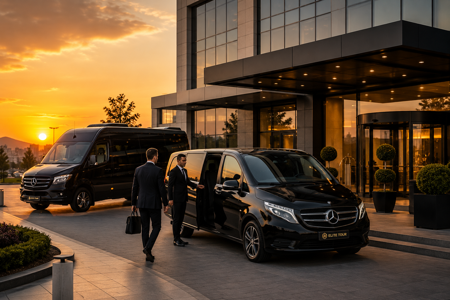 Bursa şoförlü araç kiralama hizmeti için Elite Tour Mercedes Vito ve Mercedes Sprinter VIP araçları