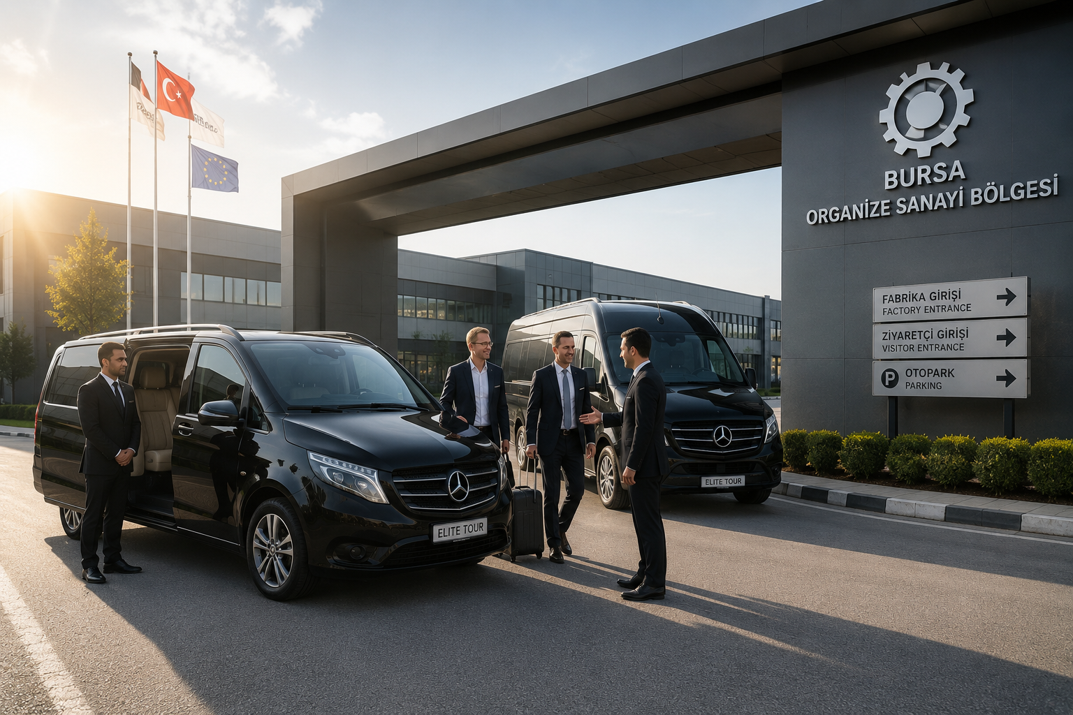 Bursa kurumsal VIP transfer fabrika ve organize sanayi bölgesi Mercedes Vito Sprinter hizmeti